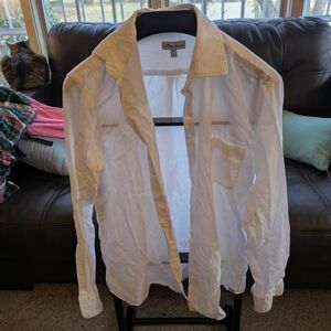 Peter Milar  Men's White Lightweight Shirt Jacket